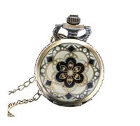 MOBUTOFU Vintage Quartz Pocket Watch with Epoxy Necklace Large Dial Compact Size Sturdy Construction Women and Men for Christmas and Anniversary