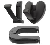 MOBUTOFU Wall Mounted Folding Aluminum Alloy Hooks in Black, Multipurpose Heart and Letter Shaped Coat Hooks for Hats, Bags, and Towels, Behind Door or Wall Decorations