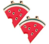MOBUTOFU Watermelon Brooch Pin 2Pcs Alloy Lightweight Summer Lapel Badge for Women Cardigan Collar Clips Fruit Accessories for Beach and Party