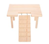 MOBUTOFU Wear-resistant Wooden Hamster Ramp 9.43x6.29x5.31inch with Bite-resistant Feature Pet Exercise Accessory for Guinea Pig and Birds