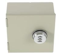MOBUTOFU Weatherproof and Safety Assurance Rotating Password Lock with Stainless Steel Electrical Outlet Cover Box Beige Secure Socket Protection for Indoor and Office Use