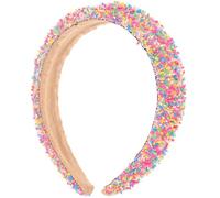 MOBUTOFU Wide Rainbow Candy Headband for Padded Hair Band for Makeup and Party Use Pink