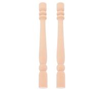 MOBUTOFU Wood Stair Spindles 2pcs Solid Wood Decorative Pillars Unpainted Roman Column Style for Home Decor Wine Cabinet Crafts