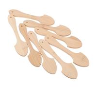 MOBUTOFU Wooden Craft Sticks 8pcs Chinese Style Fan Stick Replacement Delicate Antique Fan Handle for Painting and Calligraphy Projects