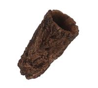 MOBUTOFU Wooden Reptile Hideout Log Shelter for Bearded Dragon and Small Lizards, Hygienic and Versatile Habitat Cave Accessory for Terrarium and Enclosure, Coffee- Hollow Log Design