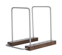 MOBUTOFU Wooden Vinyl Record Holder Stand with Reinforced Structure and Versatile Placement, Classic Vintage Style Album Display Rack for Living Room Or Desktop Storage of Vinyl Albums