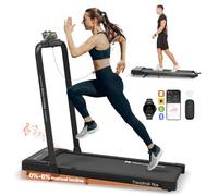 Mobvoi Home Treadmill Plus 3 in 1 Folding Treadmill Walking Pad 2.5HP Compact Under Desk Running Walking Machine for Home Office Remote Control LED Display 120kg 12KMH (Treadmill Incline)