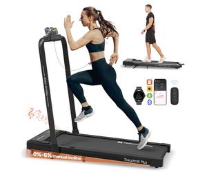 Mobvoi 6% Incline Smart AI Foldable Treadmill Walking Pad Speaker TicSports APP 12 KMH 120 KG Portable Compact Treadmills for Home Office Under Desk Treadmill with LED Display Remote Control