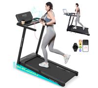 Mobvoi Home Smart AI Treadmill Ultra 6% Incline 3 in 1 Walking Pad Treadmills for Home Office TicSports APP 2.5HP Running Treadmill Handrail Holder for Cup Phone Laptop Speaker 12 KMH 120KG
