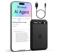 Mobvoi TicNote AI Voice Recorder 64GB Memory Note Recorder w/Case App Control 100+Languages Transcribe Summarize with AI Shadow Digital Audio Recorder (TicNote Lite)