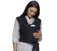 Moby Classic Baby Wrap - Baby Sling Carrier for Newborn to Toddler - Carrier Slings - Perfect Baby Holder for Mum & Dad - Adjustable for All Body Types - Can Carry Babies up to 33 lbs - Black