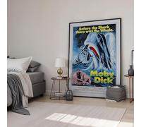 Moby-Dick 1956 Retro-Classic Movie Framed Poster Print Wall Art Image Home Decor Artworks Framed Poster Different Sizes and Colours