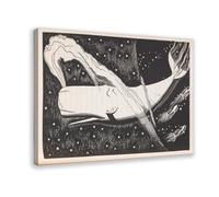Moby Dick, Or The Whale - Rockwell Kent Epic Literary Illustration- Surreal Ocean Scene Poster Print Decorative Painting Canvas Wall Art Living Room Posters Bedroom Painting 16x24inch(40x60cm)