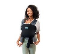 Moby Easy Baby Wrap - Baby Sling Carrier for Newborn to Toddler - Carrier Slings - Perfect Baby Holder for Mom & Dad - Adjustable for All Body Types - Can Carry Babies up to 33 lbs - Charcoal + Black
