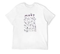 Moby Mens T-Shirt Alien Drawings All Over On White XL
