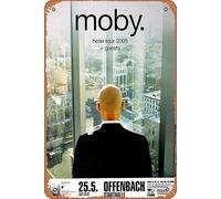 Moby - Moby Hotel, Frankfurt 2005 - Konzertplakat Plaque Poster Metal Tin Sign 8" x 12" Vintage Retro Wall Decor