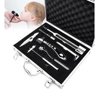 MObyat 7-Piece Neurological Examination Set, DPN Diagnostic Kit with Aluminum Storage Box, Ergonomic Handle, for Tendon Reflexes/Testing Of Pinprick Sensation, Touch Pressure Sensation