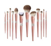 MOBYGKFY 12 Rose Gold Snow Fox Hair Makeup Brush Complete Soft Set eye shadow