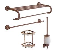 MOBYGKFY Bathroom Hardware Pendant Set Bathroom Bathroom Brown Antique Color