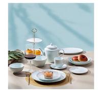 MOBYGKFY Bone China Ceramic Tableware Northern Europe Color Glaze Position on The Table Plate Gold
