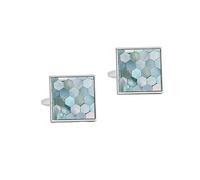MOBYGKFY Classic Copper Electroplated Colorful Shell Cufflinks Men's French Shirt Cuff Nails