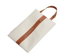 MOBYGKFY Color-coded Tissue Bag Car Toilet Tissue Box Leather Dispenser Box Hanging Creative Soft Cloth Tissue Cover(Wit)