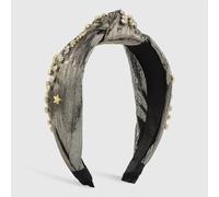 MOBYGKFY Diamond-encrusted five-pointed star headband high cranial top knot woman