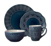 MOBYGKFY Dinnerware Set 16 Piece Dishes and Plates Sets Dinner Plate Ceramic Dinner Plates Dessert Plates