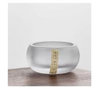 MOBYGKFY Glass Cup Tea Cup Crystal Glass Single Cup Master Cup Kung Fu Tea Set Sake Cup Drinkware(Argento)