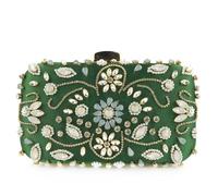 MOBYGKFY Handmade Beaded Embroidered Bag For Women's Banquet Bag(Vert)