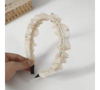 MOBYGKFY New Model Shining Headband Luxury Three-dimensional Mesh Rhinestone Ruffle Woman Hair Accessory