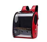MOBYGKFY Pet Parrot Backpack Carrying Cage Cats Dog Outdoor Travel Breathable Bird Canary Waterproof Transport Bag Birds Supplies