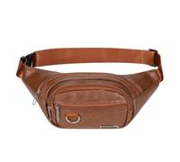 MOBYGKFY PU Leather Belt Large Capacity Multi-Layer Waterproof Waist Chest Bag Cash Bag