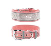 MOBYGKFY Reflective Pet Dog Collar Rhinodrill Turned Mascot Accessory for Small and Medium-sized Dogs