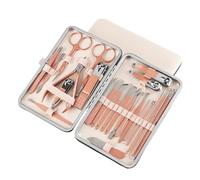 MOBYGKFY Rose Gold 24 Piece Nail Clipper Set Home Clippers Pedicure Manicure Tools