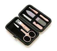 MOBYGKFY Rose Gold 5 Piece Nail Clipper Set Stainless Steel Manicure Nail Beauty Tools