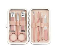 MOBYGKFY Rose Gold 7 Pieces Nail Clipper Set Spray Lacquer Craft Manicure Art Tools