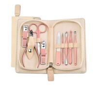 MOBYGKFY Rose Gold 9 Piece Nail Clippers Manicure Art Set Stainless Steel Clipper
