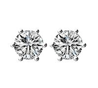 MOBYGKFY S925 Silver Woman Circle Zircon Earrings