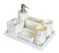 MOBYGKFY Sanitary Seven Piece Bathroom Wash Cup Set Hotel Model Room Bathroom Soft Decoration