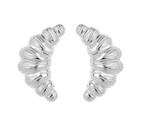 MOBYGKFY Silver Croissant Earrings Personality Advanced Minority Group