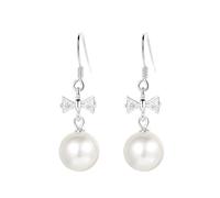 MOBYGKFY Silver Earrings Minority Atmosphere Tassel Eardrop Pearl