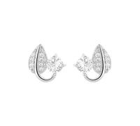 MOBYGKFY Silver Leaves Earrings Minority Market Atmosphere Zircon