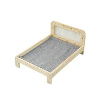 MOBYGKFY Solid Wood Pet Princess Bed Four Seasons Detachable Deep Sleeping Pad Cat House Dog Sofa