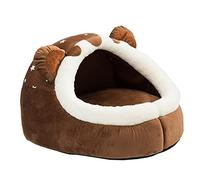 MOBYGKFY Winter Dog Bed Self-Warming Puppy House Cozy Cat Sleeping Tent Cave Beds Indoor Kitten Nest Kennel Hut