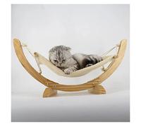 MOBYGKFY Wooden Handmade Cat Bed Hammock cradle Mat Rocking Dog Puppy Blanket Pet Products