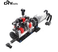 MOC High-tech 4 Speed Gearbox Model Building Block 8883 M Motor Power Functions Building Blocks 8881 AA Battery Case Toys Gift SKU 2