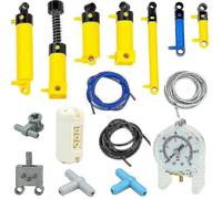 Moc Technical Parts Pneumatic Air Pump Bricks Small (6l) V2 With Reinforced Cylinder 19476 19482 19475 Compatible 8800 Blocks Yalo Blue 200cm