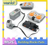 Moc Train Track Motor Technical Blocks Power Functions Parts Remote Control + AAA Battery Box Set PF Bricks DIY Toys Accessories set 1