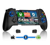 Mocagen Mobile Gaming Controller, MC2 Phone Controller for iPhone/Android Handheld Gaming with Programmable/Hall Effect Joysticks & Analog Triggers/Adjustable Light/Turbo